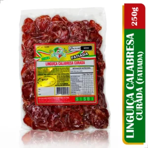 Linguiça Calabresa Curada No Tempo Artesanal Fatiada 250g