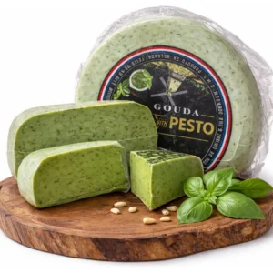Queijo Gouda com Pesto Verde
